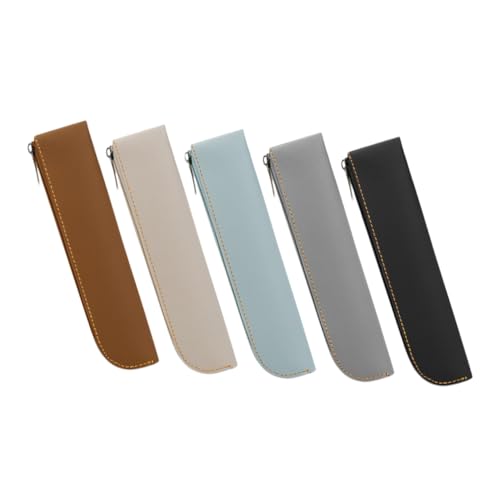 HEALSOPTHY 5 Stück PU Leder Federmäppchen Großes Fassungsvermögen Reißverschluss Stiftetui Minimalistisches Design Für Schule Büro Stilvolle Schreibwaren Organizer HEALSOPTHY 5 Stück PU Leder Federmäppchen Großes Fassungsvermögen Reißverschluss Stiftetui Minimalistisches Design Für Schule Büro Stilvolle Schreibwaren Organizer von HEALSOPTHY