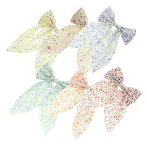 HEALSOPTHY 6 Stck. Große Haarschleifen Clips Teiliges Bunte Lange Chiffon Haarklammern für Damen Rutschfeste Dekorative Haarspangen für Partys Hochzeiten Alltag Eleganter Haarschmuck von HEALSOPTHY
