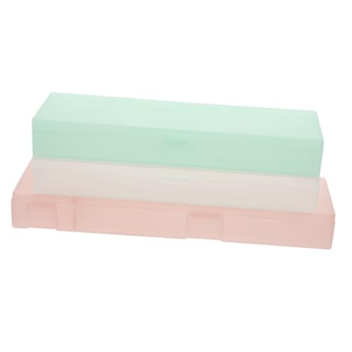 HEALSOPTHY 6 Stück Teiliges Halbtransparente Frosted Kunststoff Stifteboxen Langlebig und Geräumig Multifunktional für Schüler Modisches Schreibwaren Organizer von HEALSOPTHY