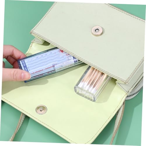 HEALSOPTHY 6 Stück Teiliges Transparentes Aufbewahrungsbox Deckel Tragbar Kompakt Robust Reisefreundlich Vielseitig für Wattestäbchen Schmuck und Kleine Gegenstände Platzsparend und von HEALSOPTHY