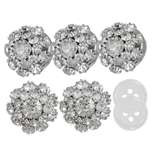HEALSOPTHY Manschettenknöpfe Mit Blumen-strass Für Smokinghemden Und Damenblusen Langlebiges Material Schnelles Und Bequemes Befestigen Als Für Besondere Anlässe von HEALSOPTHY