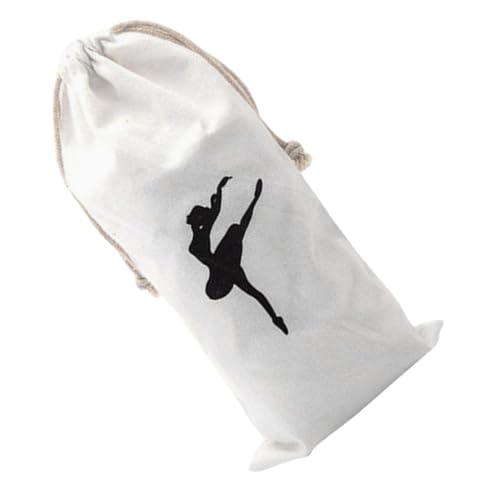 HEALSOPTHY Canvas Ballettschuhtasche mit Kordelzug Wasserabweisende Tanzschuh Aufbewahrungstasche aus Robustem Canvas für Spitzenschuhe und Ballettzubehör Geeignet für Mädchen und von HEALSOPTHY
