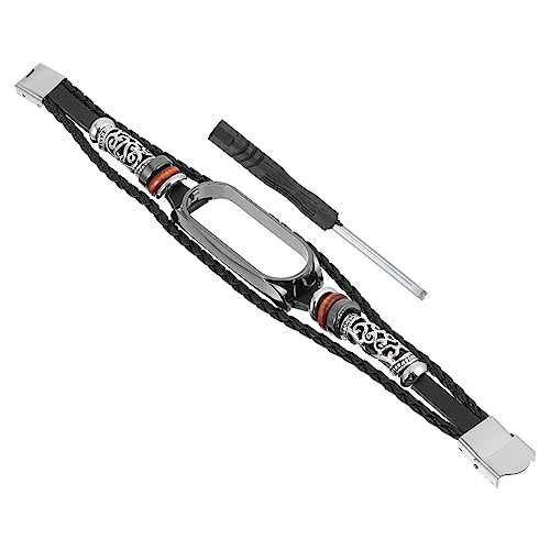 HEALSOPTHY Ersatzarmband Retro Beading für Langlebig und Stylisch Geeignet für Männer und Frauen Installieren Metall Design Schwarz von HEALSOPTHY
