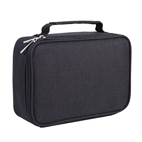 HEALSOPTHY Fächer Federmäppchen Schwarz Multifunktionales Stiftetui für Erwachsene und Hohe Kapazität für Kunstbedarf und Büro Tragbar und Leicht von HEALSOPTHY