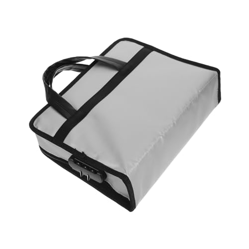 HEALSOPTHY Feuerfester Dokumententasche Fiberglas Aktenmappe Leicht Tragbar Business Reise Organizer Mit Mehrfachfächern Für Laptop Siegel Büro Meetings von HEALSOPTHY