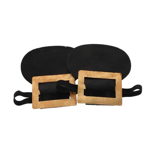 HEALSOPTHY Goldene Kostüm Schuhschnallen Dekorative Anwalts Schuhüberzüge Einfach zu Befestigen Detailreich Gearbeitet für Damen und Herrenkostüme für Festliche Cosplay Auftritte von HEALSOPTHY