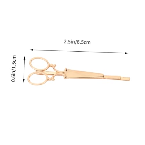 HEALSOPTHY Goldfarbene Haarklammer in Scherenform aus Langlebigem Legierungsmetall Modisches Haaraccessoire für Mädchen Leicht und Elegant Geeignet für Partys Hochzeiten und Alltag von HEALSOPTHY