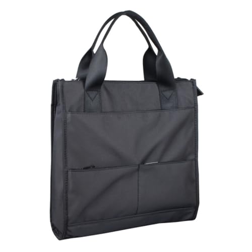 HEALSOPTHY Große Business Handtasche Herren Wasserdichte Umhängetasche mit Drei Fächern Vielseitige Aktentasche für Arbeit Schule und Freizeit Langlebige Schultasche mit Großem Stauraum von HEALSOPTHY