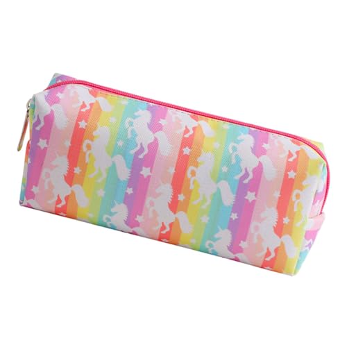 HEALSOPTHY Große Bleistift Aufbewahrungstasche Für Kinder Multifunktions Bleistifttasche Mit Einhorn Muster Große Und Praktische Schreibwarentasche in Bunten Farben Für Schule Und von HEALSOPTHY