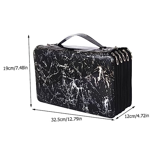 HEALSOPTHY Großes Multi Layer Federmäppchen aus Oxford Langlebige und Tragbare Stifttasche mit Praktischem Griff für Schüler Geordneten Aufbewahrung von Schreibwaren von HEALSOPTHY