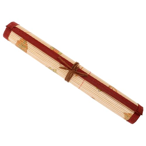 HEALSOPTHY Handgefertigte Bambus Stifterolle für Pinsel und Schreibgeräte Langlebige Leichte Rolltasche mit Japanischem Retro Design Mäppchen für Kalligraphie und Künstlerbedarf Tragbar und von HEALSOPTHY