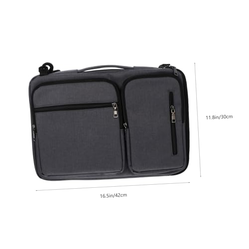 HEALSOPTHY Laptop Schultertasche mit Abnehmbarem Schultergurt Zwei Wege Reißverschluss Komfortabler Griff und Gepolsterter Schulterriemen Business Notebook Umhängetasche mit Rückzuggriff von HEALSOPTHY