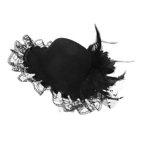 HEALSOPTHY Mini Hut Haarclip mit Federn Kleine Dekorative Tea Party Kopfbedeckung für Leichter Bühnenschmuck Angenehm und Langlebig für Geburtstage Tanz Familienfeiern von HEALSOPTHY