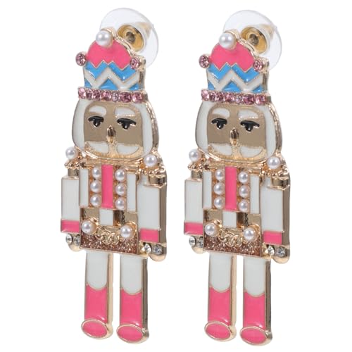 HEALSOPTHY Niedliche Nutcracker Ohrstecker für Damen Festliche Weihnachtsohrringe Party Ohrringe mit Verspieltem Design Vielseitiger Ohrschmuck für Feiertage und Feiern von HEALSOPTHY
