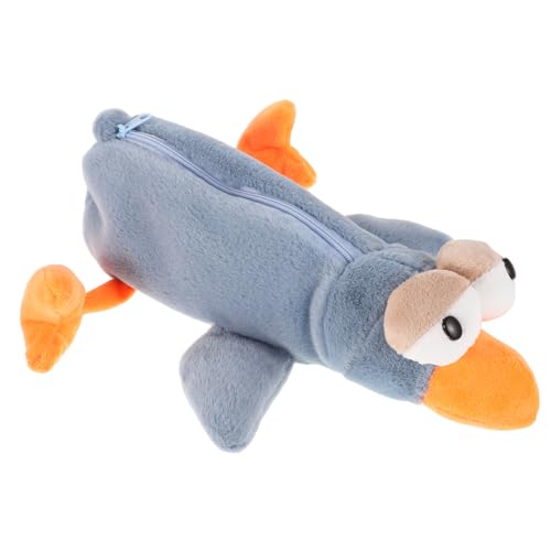 HEALSOPTHY Plüsch Federmäppchen Robbenform Weich Kuschelig Stifttasche Kleine Aufbewahrungstasche Für Stifte Kosmetik Leicht Tragbar Niedliches Schreibwaren Etui von HEALSOPTHY