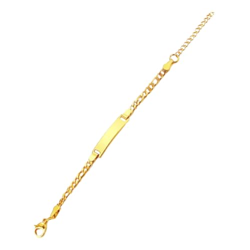 HEALSOPTHY Verstellbares Kinderarmband aus Gravierbares Blanko Tag DIY Schmuck Komfortabel Sicher Personalisiertes für Mädchen Goldfarben von HEALSOPTHY