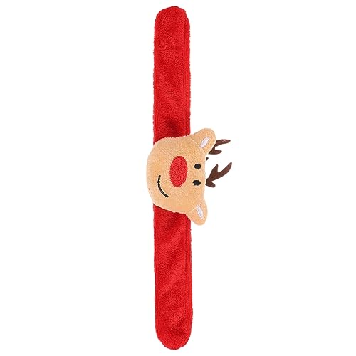 HEALSOPTHY Weihnachts Hirsch Schnapparmband Armband mit Stabilem Metallkern für Xmas Party Mitgebsel Kindergeburtstag Gastgeschenke Niedliches Weihnachts von HEALSOPTHY