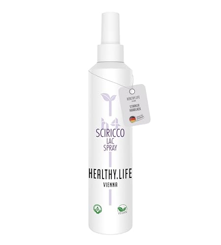 HLV - Haarlack Spray - starkes Stylingspray für Haarstyling, ohne klebrige Rückstände, Haltegrad 4, stark festigend, Glanz Effekt - Styling Spray, Haarspray Damen & Herren (Scirocco Lac Spray 200ml) von HEALTHY.LIFE VIENNA
