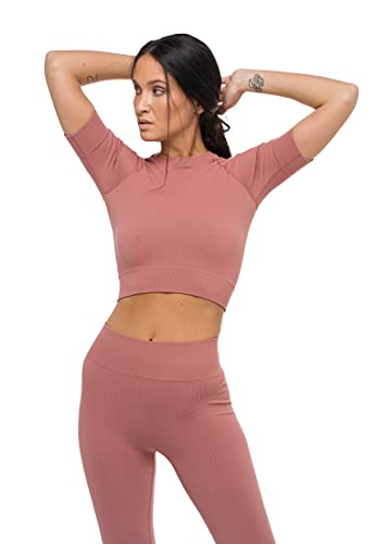 HEART and SOUL Damen Crop Top Sportivo Donna Nora-Infinity Sport-BH, Undurchsichtige, Desert Rose, Einheitsgröße von Heart And Soul