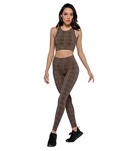 HEART and SOUL Damen Leggings Donna-Houndstooth Sportgamaschen, Black, M von Heart And Soul
