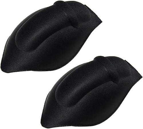 HEARTTOUCH 2Pcs Männer Penis Vergrößern Tasse Bulge Pouch Beutel Schwamm Einlage Schutz gegen Stoßen Abnehmbare Unterhose Schwammkissen (Eine Größe,Schwarz) von HEARTTOUCH