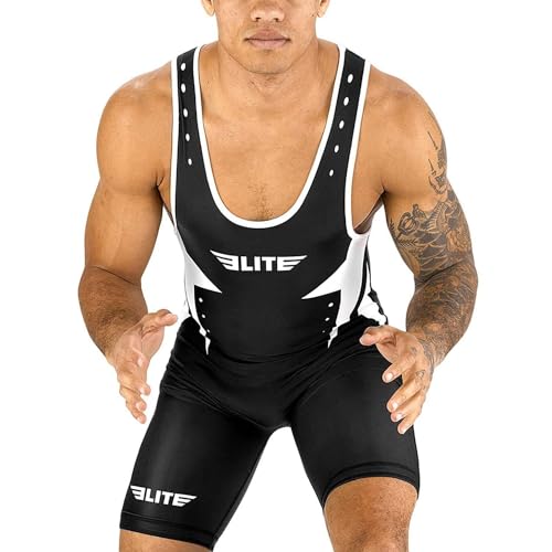 HEARTTOUCH Herren Body Wrestling Singuletts Athletic Supporters Sport Bodysuit Einteilig Ärmellose Unterhemd Boxer Slips Trikot Leotard Jumpsuits Sportwear (Schwarz+Weiß,S) von HEARTTOUCH