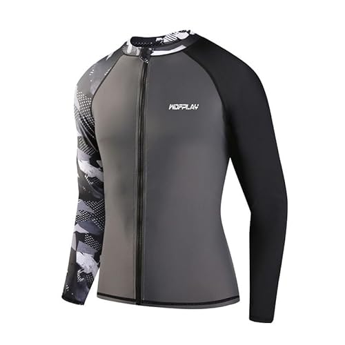 HEARTTOUCH Herren Rash Guard Shirt Langarm Sonnenschutz Kompressionsshirt UPF 50+ Rashguard T-Shirt Schwimmshirts Schnelltrocknendes Badeshirt UV-Schutzshirts (M392,M,M) von HEARTTOUCH