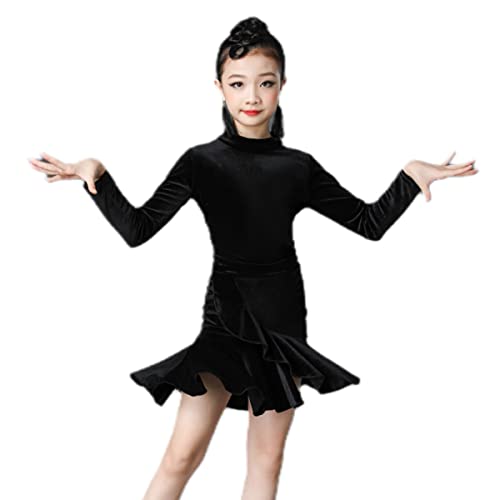 HEARTTOUCH Mädchen Samt Tanzrock Ballettrock Schlitz Latein Rumba Tanz Rock Knielang Wickelrock Eiskunstlauf-Kleid Wickelröcke Unterrock Tanzkleidung HEARTTOUCH Mädchen Samt Tanzrock Ballettrock Schlitz Latein Rumba Tanz Rock Knielang Wickelrock Eiskunstlauf-Kleid Wickelröcke Unterrock Tanzkleidung von HEARTTOUCH