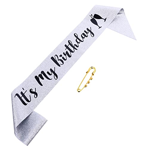 HEASOME 1 Stk Geburtstags-Etiketten-Schultergurt bilden Accessoires für Mädchen Schalnadel Geburtstagsfeier Schärpe Partybevorzugung Blitz Glitzertuch zeremonieller Gürtel von HEASOME