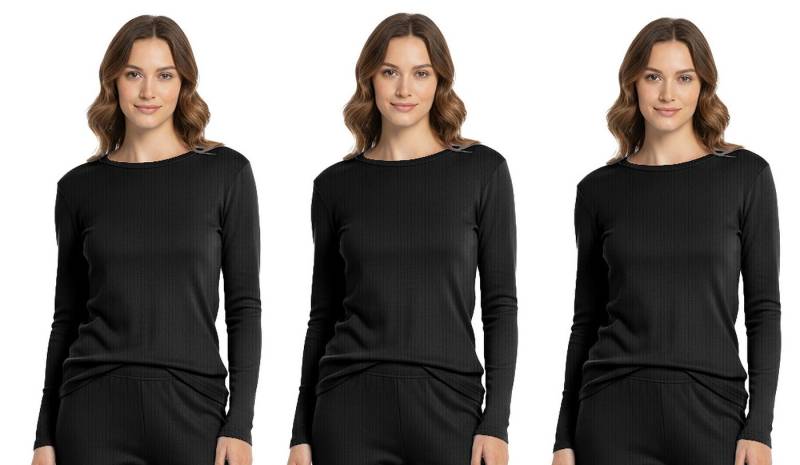 HEAT BOOSTER Thermounterhemd 3 x Damen Unterhemd Thermo Langarm Shirt HEAT BOOSTER 257 Farbe: von HEAT BOOSTER