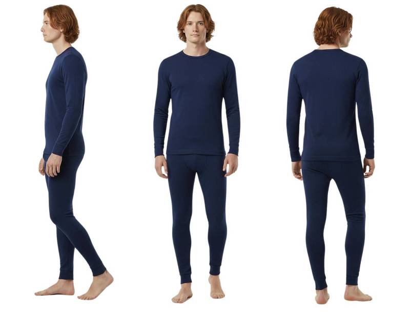 HEAT BOOSTER Thermounterhose GAUBERT Thermounterwäsche-Set Merinowolle für Herren 0150 Blau bis von HEAT BOOSTER