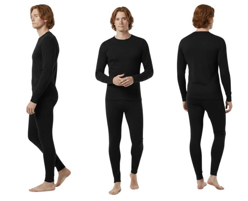 HEAT BOOSTER Thermounterhose GAUBERT Thermounterwäsche-Set Merinowolle für Herren 0150 Schwarz bis von HEAT BOOSTER