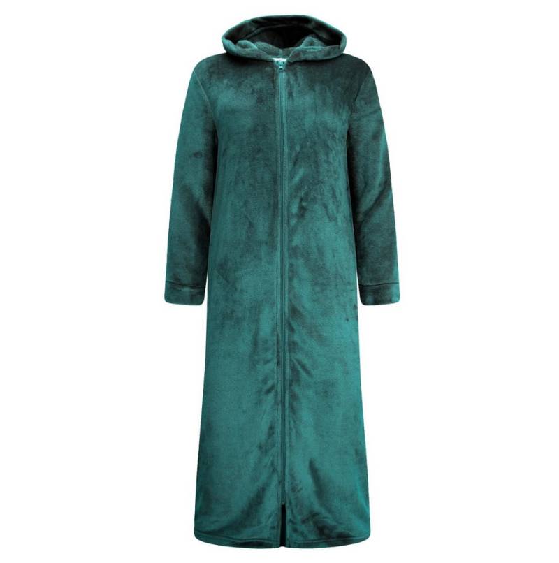 HEAT BOOSTER Unisex-Bademantel Exklusiver Unisex Fleece Bademantel mit Kapuze und Reißverschluss von HEAT BOOSTER