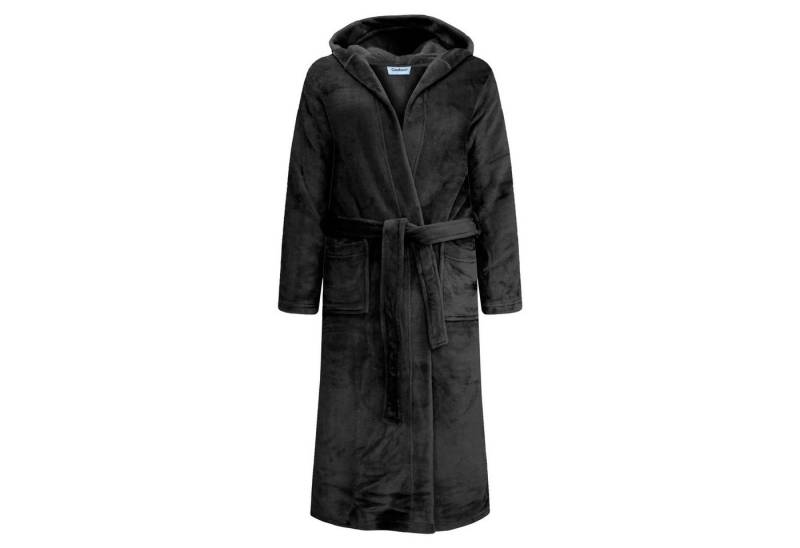 HEAT BOOSTER Unisex-Bademantel GAUBERT Exklusiver Unisex Fleece Bademantel Morgenmantel mit Kapuze von HEAT BOOSTER