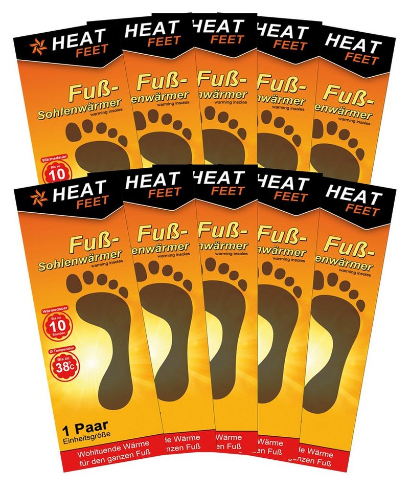 HEAT FEET Thermosohlen 10 Paar Fußsohlenwärmer Heat Feet Wärmesohlen Schuhwärmer HEAT FEET Thermosohlen 10 Paar Fußsohlenwärmer Heat Feet Wärmesohlen Schuhwärmer von HEAT FEET