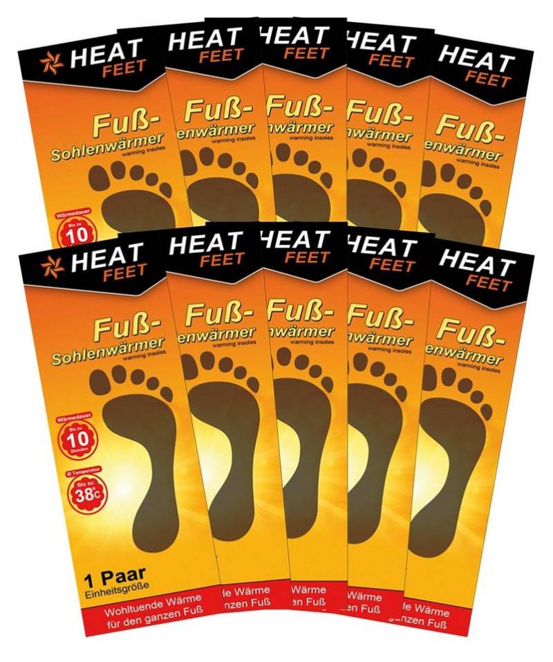 HEAT FEET Thermosohlen 10 Paar Fußsohlenwärmer Heat Feet Wärmesohlen Schuhwärmer HEAT FEET Thermosohlen 10 Paar Fußsohlenwärmer Heat Feet Wärmesohlen Schuhwärmer von HEAT FEET