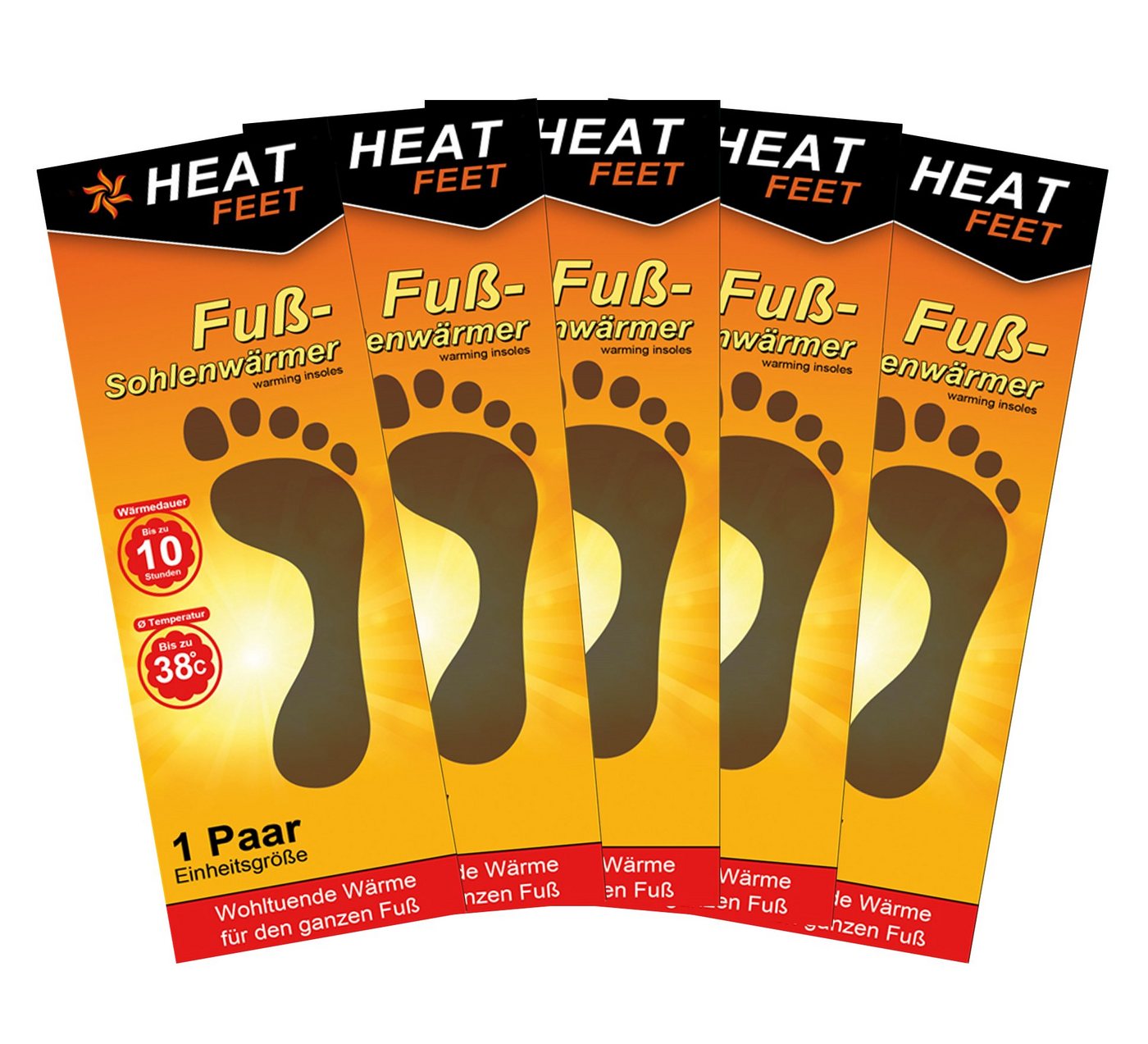 HEAT FEET Thermosohlen 5 Paar Fußsohlenwärmer Heat Feet Wärmesohlen Schuhwärmer Sohle HEAT FEET Thermosohlen 5 Paar Fußsohlenwärmer Heat Feet Wärmesohlen Schuhwärmer Sohle von HEAT FEET