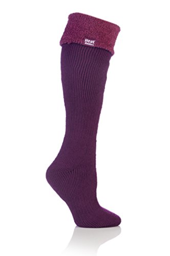 Damen 1 Paar SockShop Wellington Stiefel Heat Halter Thermische Socken Tiefes Fuchsia von HEAT HOLDERS