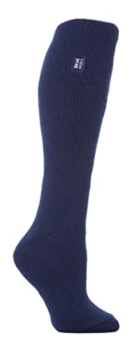 HEAT HOLDERS - 1 paar damen extra lang winter warm kniestrümpfe/thermosocken für gummistiefel (37-42 eur, Indigo) von HEAT HOLDERS