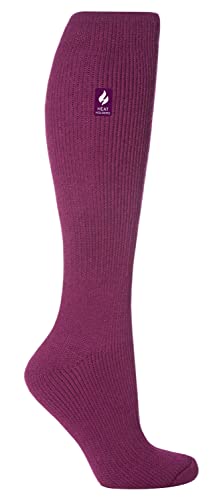 HEAT HOLDERS - 1 paar damen extra lang winter warm kniestrümpfe/thermosocken für gummistiefel (37-42 eur, Tiefe Fuchsie) von HEAT HOLDERS