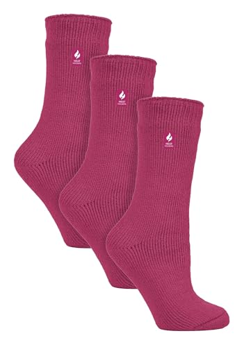 HEAT HOLDERS - 3er Pack Multipack Damen Winter Extra Warm Thermosocken (37-42, Himbeere) von HEAT HOLDERS