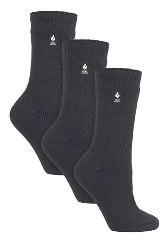 HEAT HOLDERS - 3er Pack Multipack Damen Winter Extra Warm Thermosocken (37-42, Holzkohle) von HEAT HOLDERS