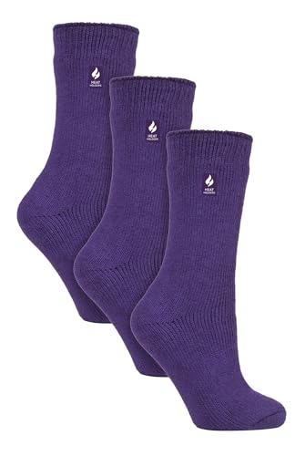 HEAT HOLDERS - 3er Pack Multipack Damen Winter Extra Warm Thermosocken (37-42, Lila) von HEAT HOLDERS