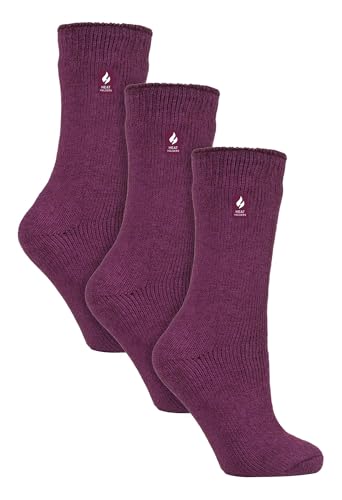 HEAT HOLDERS - 3er Pack Multipack Damen Winter Extra Warm Thermosocken (37-42, tief Fuchsie) von HEAT HOLDERS