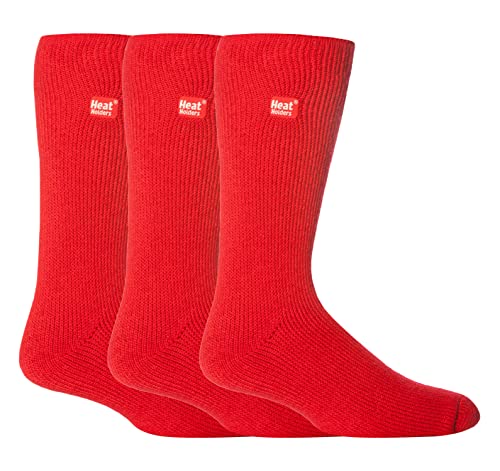 HEAT HOLDERS - 3er Pack Multipack Herren Winter Extra Warm Thermosocken (39-45, rot) von HEAT HOLDERS