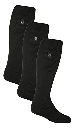 HEAT HOLDERS - 3 er Pack Schwarz Kniestrümpfe Thermo Socken für Winter, Unisex (37-42, Schwarz) von HEAT HOLDERS