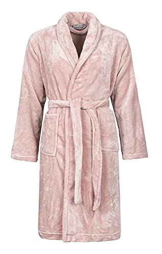 HEAT HOLDERS Bademantel Damen Flauschig für Winter Plüsch Frottee Morgenmantel Extra Weich Dicker (L-XL, Rosa) von HEAT HOLDERS