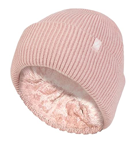 HEAT HOLDERS Beanie Mütze für Damen mit Heatweaver Fleecefutter Modische Damen Umsatz Cuff Mütze (Einheitsgröße, Dämmert rosa) von HEAT HOLDERS