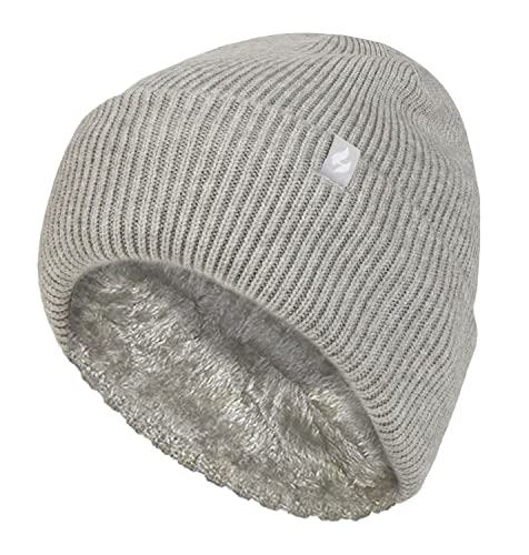 HEAT HOLDERS Beanie Mütze für Damen mit Heatweaver Fleecefutter Modische Damen Umsatz Cuff Mütze (Einheitsgröße, Hellgrau) von HEAT HOLDERS