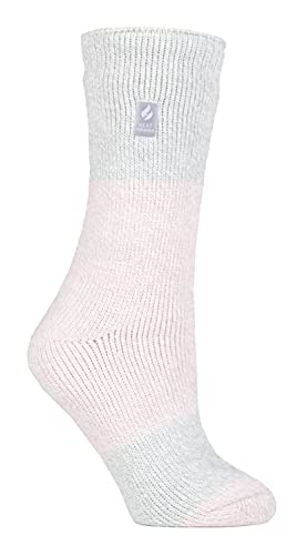 HEAT HOLDERS - Damen Extra Warm Innen Flauschig Thermosocken für Geschenk | Socken für Winter (37-42, Entstaubt Rosa/Silber (Catania)) von HEAT HOLDERS